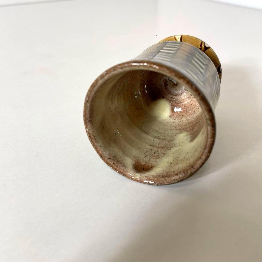 紙】XG507 陶芸家 船木研児 ぐい呑 酒器 共箱 骨董 茶道具 アンティーク